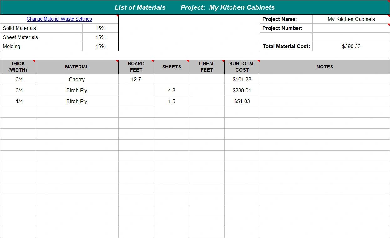 Cabinet cut list software free bporeward
